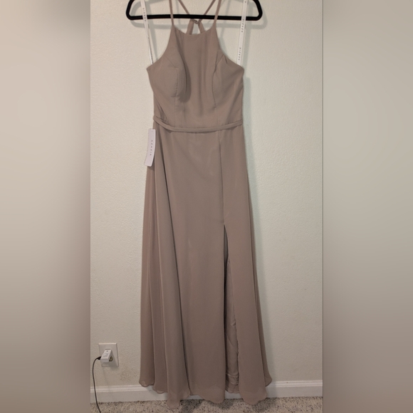 Azazie Bree Bridesmaid Dress In Taupe - Picture 15 of 15